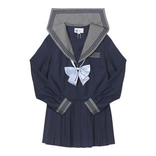 阿车家的大码jk原创南山一中短长袖水手服短裙学院风海军领套装秋