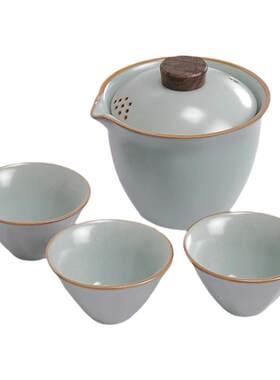 haomingtian汝窑旅行盖碗茶组