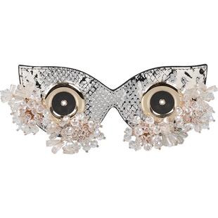 WANACCESSORY万蔻牛皮冰凌眼睛面具猫头鹰换脸包配件原创设计师