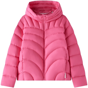 Marc O'Polo/MOP冬季新款高级设计感连帽面包服粉色鹅绒羽绒服女