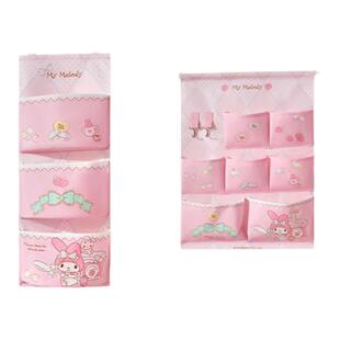 三丽鸥联名收纳挂袋网兜衣柜宿舍床头门后悬挂学习课桌置物袋杂物