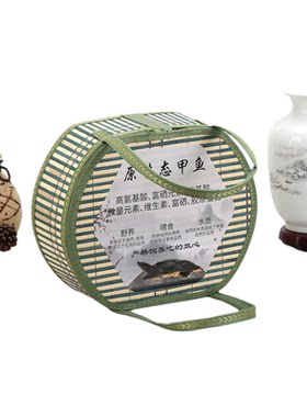 篮子蓝折叠包装螃蟹端午鳖礼盒通用现货源头厂家竹筐编甲鱼篓制品
