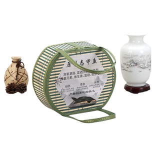 篮子蓝折叠包装螃蟹端午鳖礼盒通用现货源头厂家竹筐编甲鱼篓制品