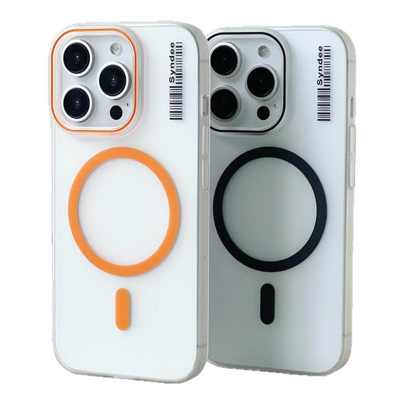 檬夏原创磁吸磨砂适用iphone16/15/13手机壳苹果14promax防摔12薄款magsafe透明纯色无线充电简约