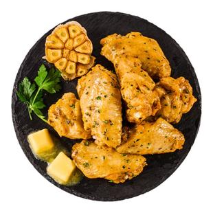 Tyson/泰森十翅一桶380g法式蒜香黄油味空气炸锅鸡翅中翅根烤翅