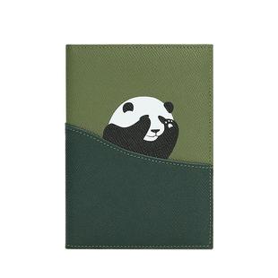 STARTOWN繁星小镇卡通熊猫旅行护照夹多功能包包牛皮卡包证件包