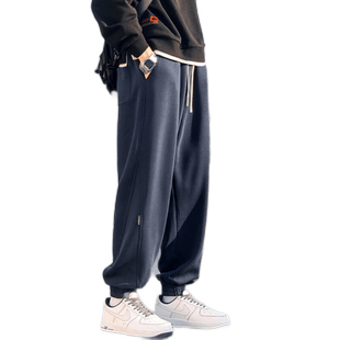 迈特优重磅卫裤男士秋冬季2025新款束脚运动裤子加绒休闲长裤