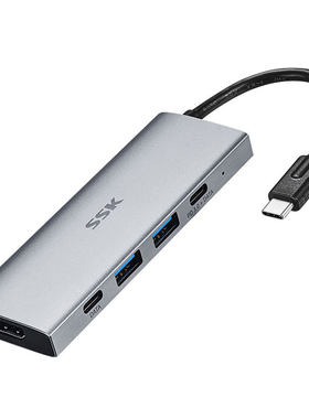 SSK扩展坞10G高速4合1转换器HDMI