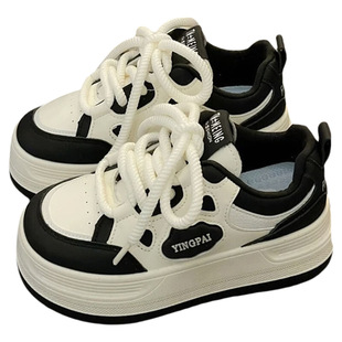 2024熊猫鞋女款鞋子厚底春秋休闲爆款运动新款女鞋板鞋小白圆头