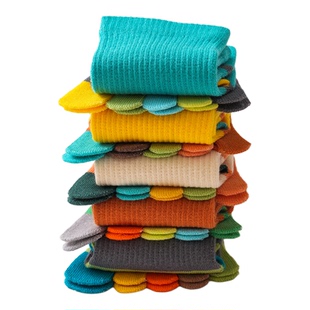 纯棉儿童五指袜 春秋冬彩色运动型精梳棉款分趾矫正脚趾袜子3双