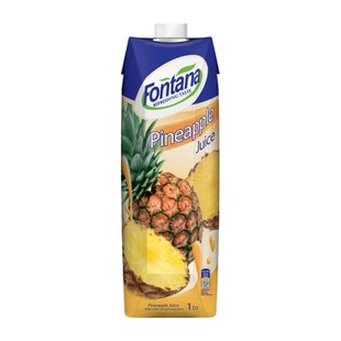 塞浦路斯进口fontana芳塔娜菠萝汁美式1L*2凤梨汁咖啡用果汁饮料