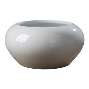 纯白风水缸景德镇陶瓷摆件聚宝盆瓷器桌面鱼缸小型白胎缸鱼盆