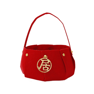 乔迁新居果篮手提篮子布置装饰礼物礼品仪式用品搬新家入宅新摆件