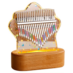 21音拇指琴灯座卡林巴礼盒水晶正品初学女学生儿童手指姆琴小乐器