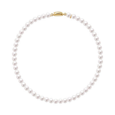 PEARLSTIGE至如经典系列 LILY短款淡水珍珠项链 正圆强光优雅串珠