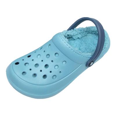 优质外贸加绒洞洞鞋儿童棉拖鞋