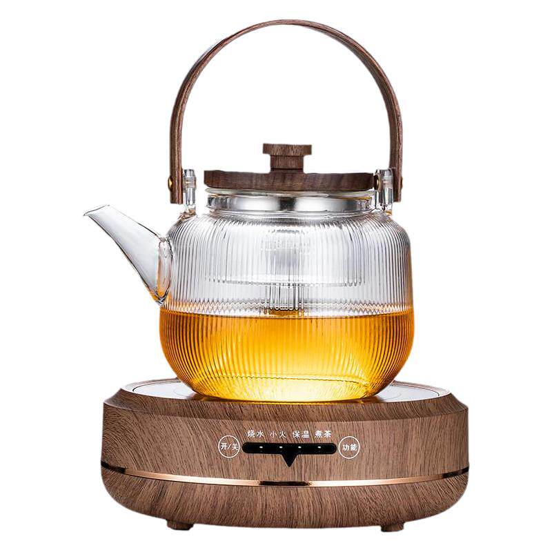 中式蒸煮一体高硼硅煮茶器煮茶壶