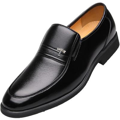 男士皮鞋男真皮中老年人爸爸鞋子