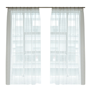 超薄纱帘白纱窗帘纱透光纱帘飘窗阳台半透明纱帘防蚊纱帘装饰纱帘