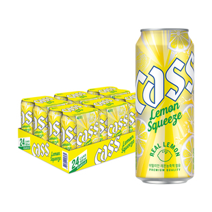 韩国原装进口凯狮cass柠檬啤酒果啤4.5度 500ml*24罐整箱