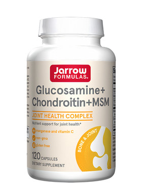美国Jarrow杰诺葡萄糖胺软骨素MSM维骨力缓解关节腿骨疼痛中老年