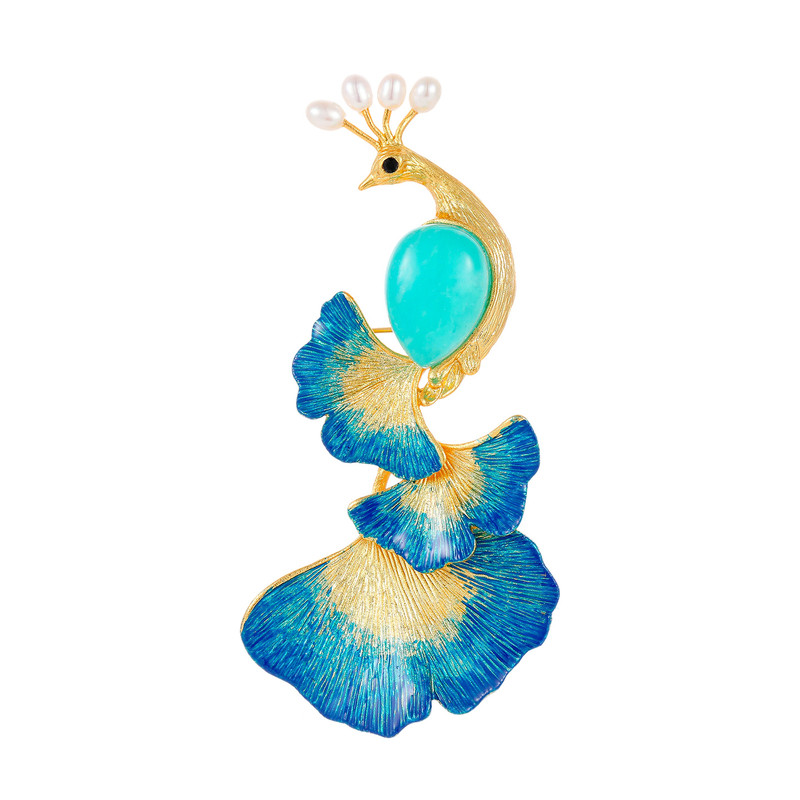 【紫罗兰正版】青鸾羽胸针