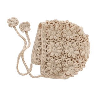 婴儿帽子秋冬款韩版洋气女宝宝手工针织帽冬天女童公主护耳毛线帽