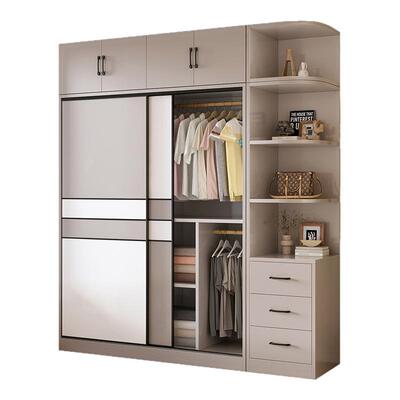 衣柜家用卧室生态板简约大衣橱子