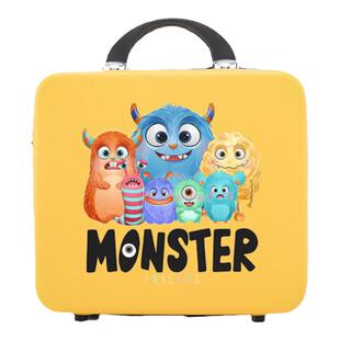 新品可爱手提箱16寸大容量化妆箱收纳盒14寸小行李箱皮箱子密码锁