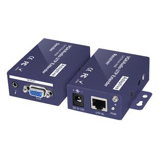 鹏迪 VGA网线延长器KVM网络传输器音频转RJ45网口100米200米信号放大器带USB键鼠VGA环出1080P高清