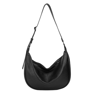 NESBIT今年流行男包宽肩带斜挎包皮质感饺子包大容量通勤单肩包潮