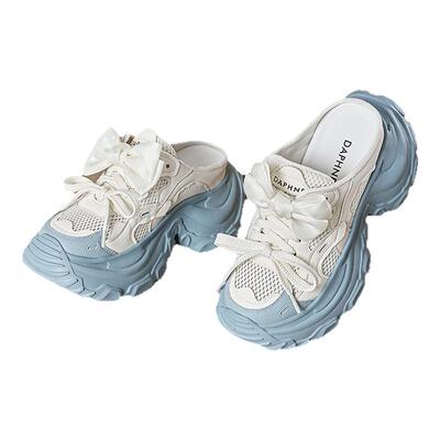 daphne厚底半拖鞋镂空透气穆勒