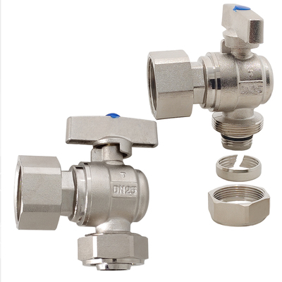 全铜镀膜铝塑管内丝活球阀暖气片