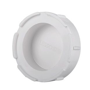 联塑PVC水管配件排水管件检查口罗帽盖子存水弯螺帽50 75 110 160