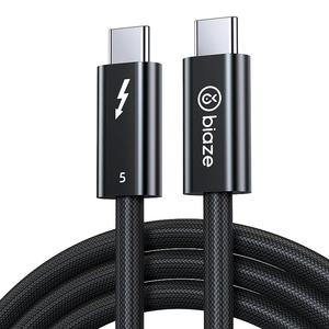 毕亚兹雷电5数据线全功能双头typec移动硬盘高清16k显示器pd20w快充usb3.1电脑音频投屏120Gbps高速传输线