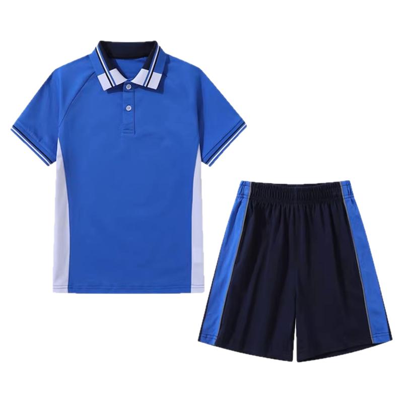 瑞蒽校服佛山市禅城区小学新款校服夏季运动服学生运动套装短袖长