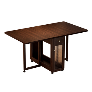 折叠餐桌超窄多功能桌新型可折叠桌子长方形家用小户型可移动饭桌