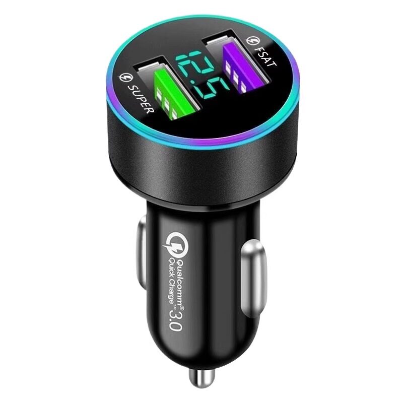 正公午120w车载手机充电器66w超级快充一拖三汽车点烟器转换USB