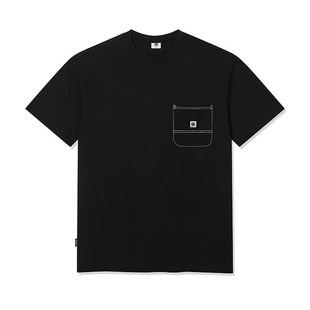 ELEMENT滑板短袖T恤男夏季黑色宽松绣花章仔重磅百搭休闲半袖女