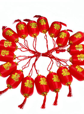 LED新款2025小红灯笼灯串装饰灯