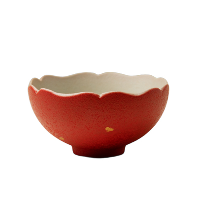 里作纯手工手捏洒金花瓣杯