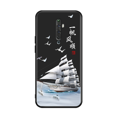 luckrider适用于opporeno2z高级手机壳pckm80新款小清新0pp0reno2z全包防摔oporen02z彩绘软壳时尚保护套男女