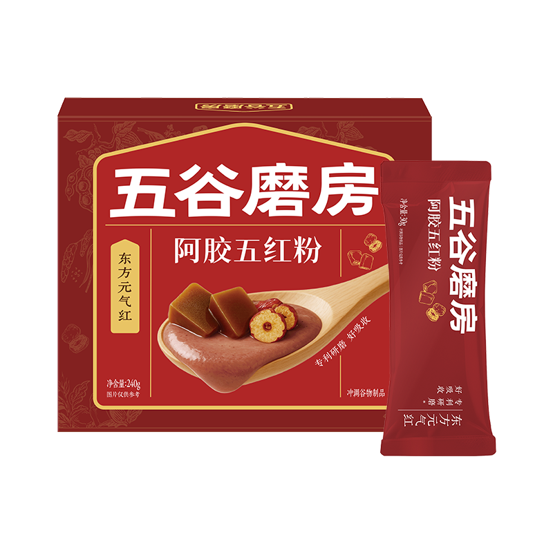 五谷磨房红枣阿胶五红粉即食五红粉阿胶代餐粉早餐补气冲饮