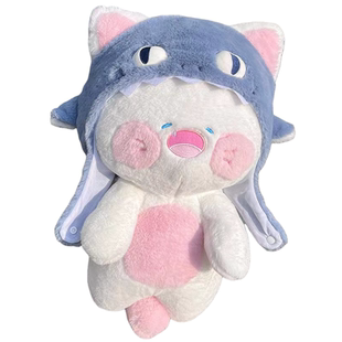 可录音会说话可爱猫鲨玩偶毛绒玩具猫咪抱睡公仔娃娃女生生日礼物
