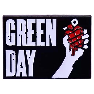 美国朋克重金属摇滚乐队徽章胸针pin绿日green day鱼骨fishbone