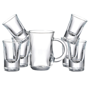 酒杯家用白酒杯套装分酒器小酒杯一口杯小号子弹杯子玻璃酒盅酒具