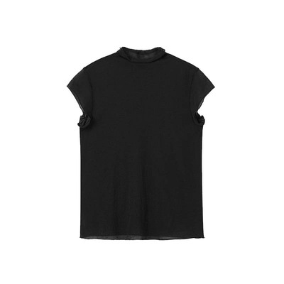 轻薄透明半袖打底衫设计师品牌