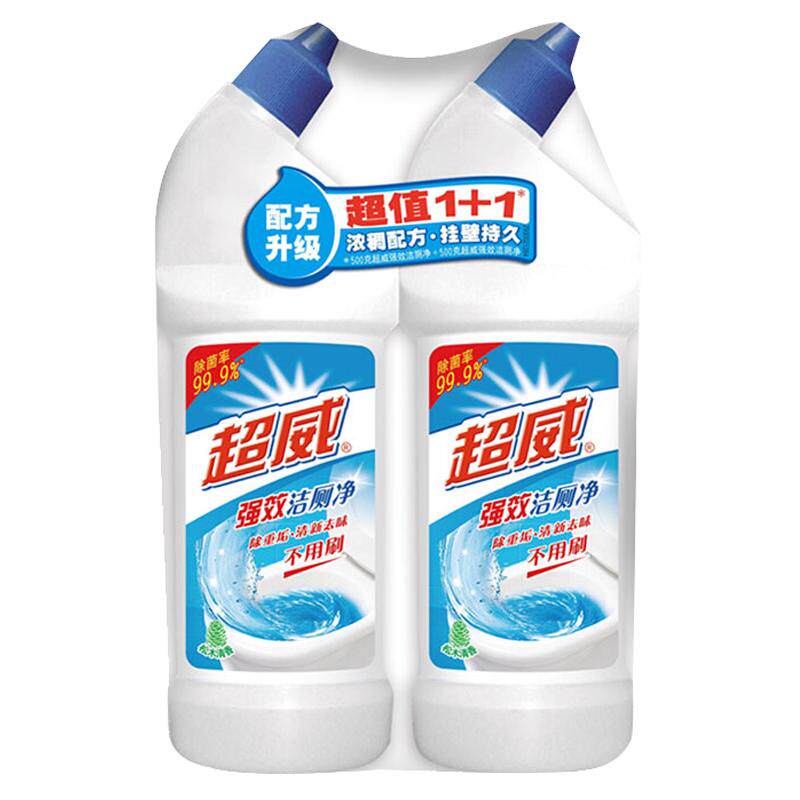 4瓶超威洁厕液厕净马桶清洁除臭