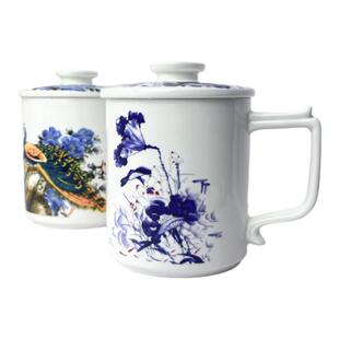 泡茶杯男女主人杯家用办公喝茶杯中国风国风复古陶瓷马克杯喝水杯