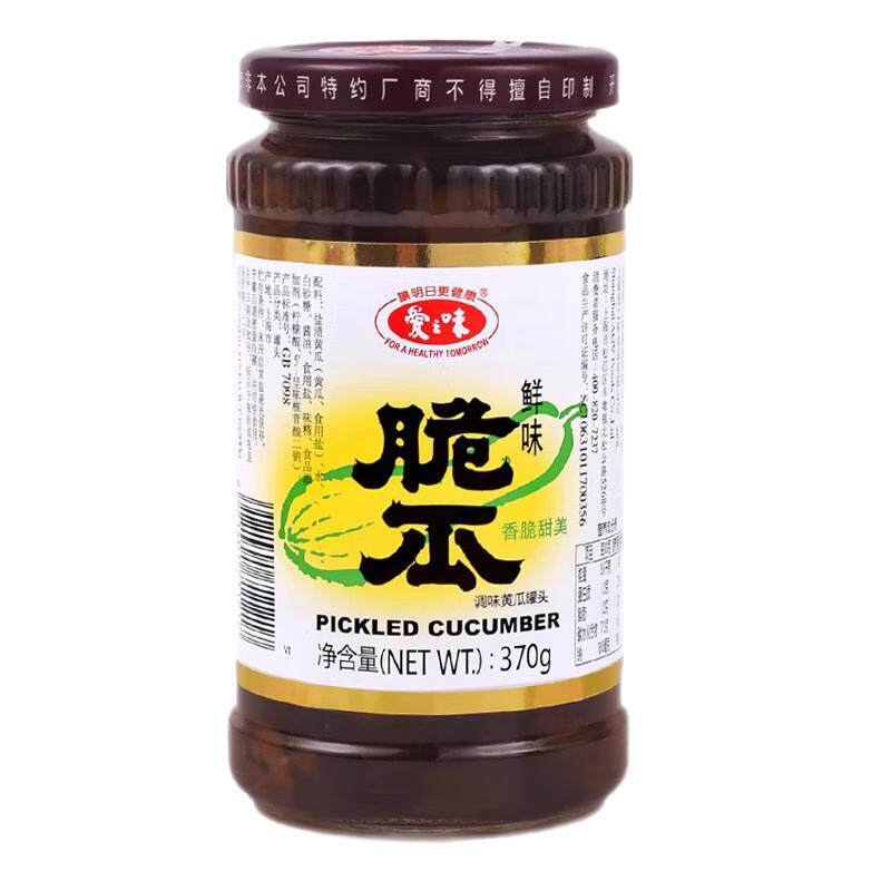 爱之味鲜味脆瓜纯素食品370g/罐